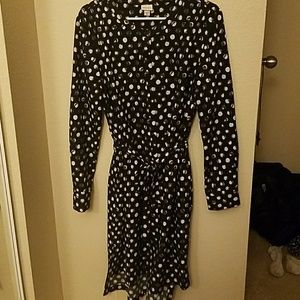 Long Sleeve scoop neck Moon print dress